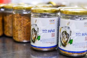 Sản phẩm OCOP ruốc hàu Bavabi, huyện Vân Đồn, Quảng Ninh. (Ảnh: Thành Đạt)