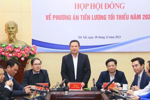 Phiên họp Hội đồng Tiền lương quốc gia ngày 20/12. (Ảnh: Tống Giáp)