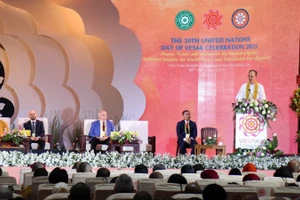 Phiên toàn thể của Hội thảo. (Ảnh: Tiến Lực/TTXVN)