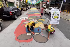 Khu phố Brazil trở thành tác phẩm nghệ thuật cổ vũ World Cup