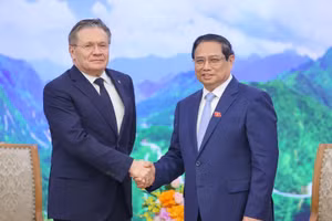 Thủ tướng Phạm Minh Chính tiếp ông A.E.Likhachev, Tổng Giám đốc Tập đoàn Năng lượng Nguyên tử Quốc gia Liên bang Nga (Rosatom).