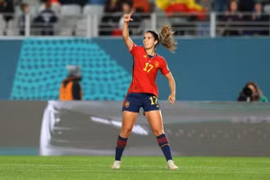 Alba Redondo ăn mừng bàn thắng của tuyển nữ Tây Ban Nha. (Ảnh: Getty) 