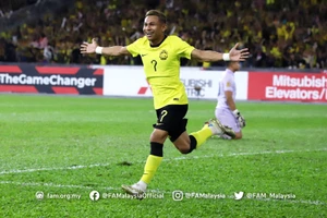 Fasail Halim ghi bàn duy nhất giúp Malaysia đánh bại Thái Lan. (Ảnh: FAM)