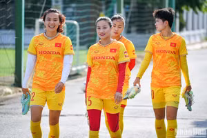 [Ảnh] Tuyển nữ Việt Nam nỗ lực tập luyện hướng tới World Cup