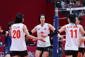 Bóng chuyền nữ Việt Nam lần đầu lọt Top 4 đội mạnh nhất ASIAD. (Ảnh: TTXVN)