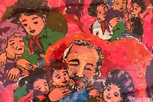 Tác phẩm dự thi của bạn Lò Thành Minh Châu (Lớp 6A1, trường TH và THCS xã Chiềng Hắc, Mộc Châu, Sơn La. (Ảnh: PHAN THẠCH)