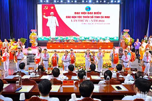 Quang cảnh Đại hội đại biểu các dân tộc thiểu số tỉnh Cà Mau lần thứ 4 năm 2024.