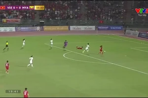 Bàn thắng mở tỷ số của Huỳnh Như. (Nguồn: VTV)