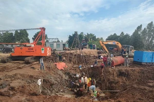 Hiện trường nơi bé Hạo Nam gặp nạn. (Ảnh: HỮU NGHĨA)