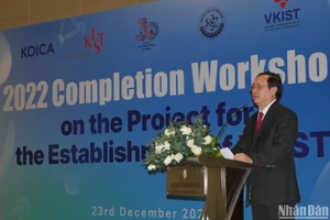 Bộ trưởng Khoa học và Công nghệ Huỳnh Thành Đạt phát biểu tại buổi lễ.