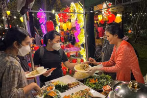 Khu vực món chay.