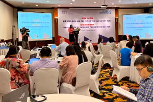 Toàn cảnh hội thảo "Mở rộng chế độ thai sản cho phụ nữ tại Việt Nam".