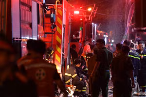 Hiện trường vụ cháy.