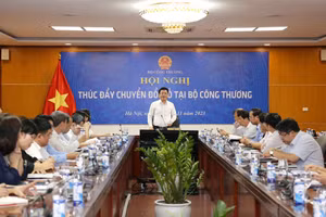 Hội nghị thúc đẩy chuyển đổi số tại Bộ Công thương nhằm đánh giá tình hình triển khai và đề xuất các giải pháp nâng cao chất lượng, hiệu quả của việc chuyển đổi số và phát triển chính phủ điện tử tại Bộ Công thương. 