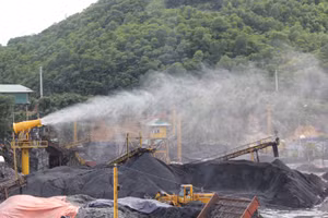 Hoạt động khai thác than tại TKV. 