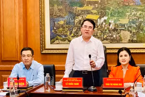 Phó Chủ tịch Ủy ban nhân dân thành phố Hải Phòng Lê Khắc Nam, Trưởng Ban tổ chức chia sẻ về công tác chuẩn bị Hội khỏe Phù Đổng toàn quốc lần thứ X năm 2024 tại Hải Phòng.