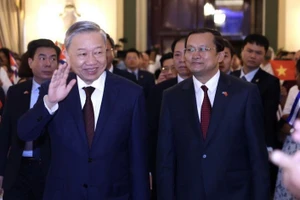 Tổng Bí thư, Chủ tịch nước Tô Lâm đến dự buổi gặp gỡ đại biểu hữu nghị nhân dân và thế hệ trẻ Cuba. (Ảnh: Lâm Khánh/TTXVN) 