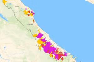 [Infographic] Cảnh báo nguy cơ lũ quét và sạt lở trong 6 giờ tới tại các tỉnh miền trung, cập nhật 14 giờ, 29/10