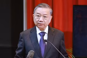 Tổng Bí thư Tô Lâm phát biểu tại Đại học Quốc gia Malaya. (Ảnh: Thống Nhất/TTXVN)