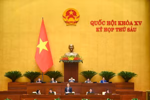 Phó Thủ tướng Lê Minh Khái giải trình trước Quốc hội.