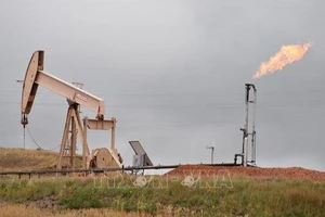 Đường ống dẫn khí đốt ở Williston, North Dakota, Mỹ. (nh: AFP/TTXVN)