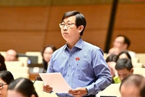 Đại biểu Nguyễn Hữu Thông (Bình Thuận) phát biểu. (Ảnh: ĐĂNG KHOA)