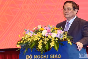 Thủ tướng Phạm Minh Chính phát biểu ý kiến tại Hội nghị. (Ảnh: TRẦN HẢI)