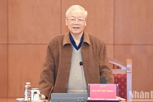 Tổng Bí thư Nguyễn Phú Trọng, Trưởng Ban chỉ đạo phát biểu tại cuộc họp.