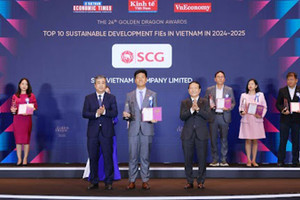 SCG được vinh danh Top 10 Doanh nghiệp FDI phát triển bền vững tại Giải thưởng Rồng Vàng 2024-2025