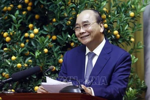 Chủ tịch nước Nguyễn Xuân Phúc phát biểu chỉ đạo tại hội nghị. (Ảnh: TTXVN)