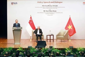 Tổng Bí thư Tô Lâm phát biểu chính sách tại Trường chính sách công Lý Quang Diệu, Đại học quốc gia Singapore. Ảnh: Thống Nhất/TTXVN