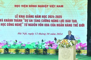 Tổng Bí thư, Chủ tịch nước Tô Lâm phát biểu tại Lễ khai giảng năm học mới tại Học viện Nông nghiệp Việt Nam.