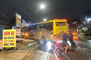 Hiện trường vụ tai nạn.