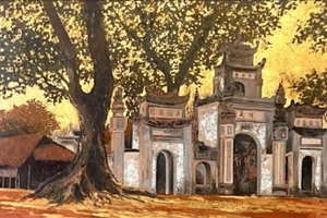 Tác phẩm Chiều vàng của họa sĩ Nguyễn Hữu Đức. 