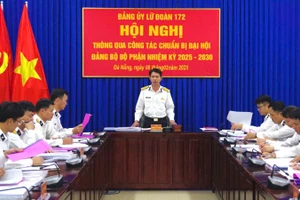 Hội nghị thông qua công tác chuẩn bị Đại hội Đảng bộ bộ phận làm trước tại Lữ đoàn 172 Hải quân.