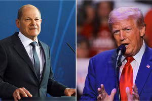 Ông Olaf Scholz và ông Donald Trump. (Ảnh: Reuters)