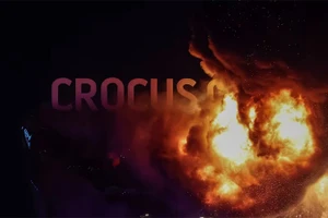 Hiện trường vụ tấn công khủng bố tại trung tâm thương mại Crocus, Moskva, Nga, tối 22/3/2024 (giờ địa phương). (Ảnh: Reuters)