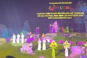 Chương trình di sản văn hóa Bắc Bộ, Trung Bộ, bế mạc Festival Ninh Bình-Tràng An lần thứ 2, năm 2023 để lại nhiều ấn tượng sâu sắc. (Ảnh: XUÂN TRƯỜNG)