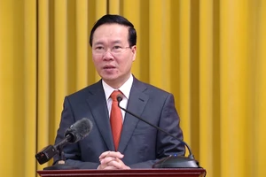 Chủ tịch nước Võ Văn Thưởng phát biểu tại buổi gặp mặt.