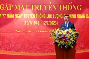 Chủ tịch nước Võ Văn Thưởng phát biểu tại buổi gặp mặt. 