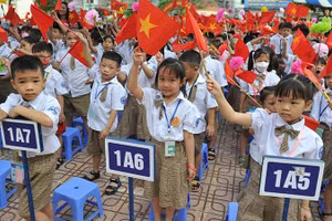 Khai giảng năm học mới 2022-2023 tại Hà Nội. (Ảnh: Đăng Khoa)