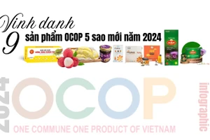 [Infographic] Năm 2024: Vinh danh 9 sản phẩm OCOP 5 sao mới