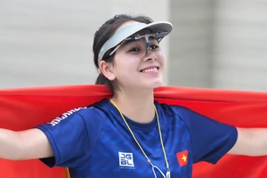 Xạ thủ trẻ Trịnh Thu Vinh. 