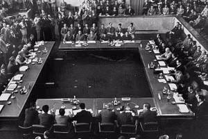 Quang cảnh Hội nghị Geneva 1954. (Ảnh tư liệu)