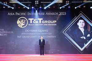 Ông Đỗ Vinh Quang, Phó Chủ tịch HĐQT Tập đoàn T&T Group được APEA 2023 vinh danh Doanh nhân xuất sắc châu Á 2023.