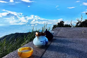 Giữa mây ngàn gió núi, chén trà này như được uống trong tiên cảnh bồng lai.