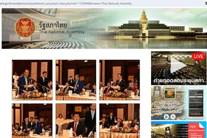 Website của Quốc hội Thái Lan đưa nhiều tin, ảnh về chuyến thăm của Chủ tịch Quốc hội Vương Đình Huệ.