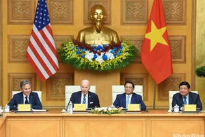 Thủ tướng Phạm Minh Chính và Tổng thống Hoa Kỳ Joe Biden dự Hội nghị cấp cao Việt Nam-Hoa Kỳ về Đầu tư và đổi mới sáng tạo.