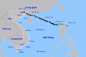 Áp thấp nhiệt đới tiếp tục suy yếu và tan dần. (Nguồn: nchmf.gov.vn)