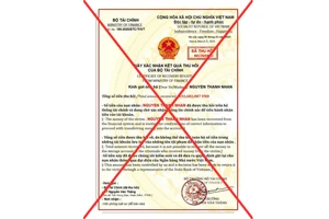 Văn bản của Bộ Tài chính bị làm giả. 